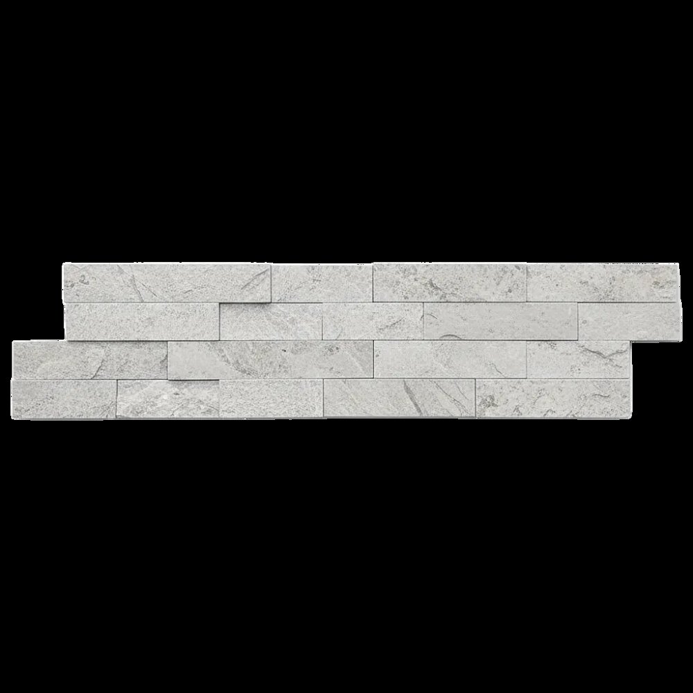 Tundra Gray Leathered Marble 6x24 Spliface