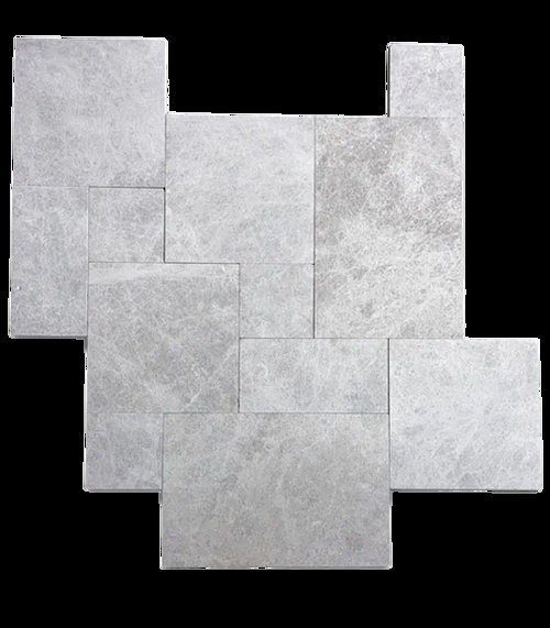 Tundra Gray Leathered Marble Versailles Pattner